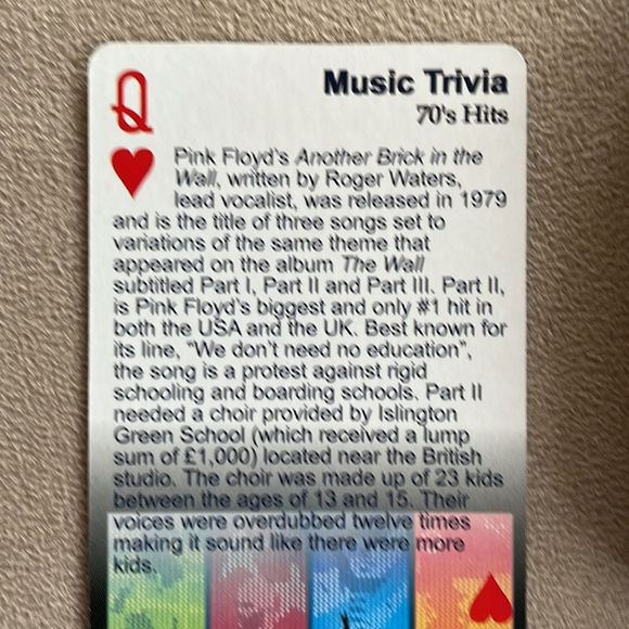 MUSIC TRIVIA Playing cards (2 decks - 60’s & 70’s) - Picture 10 of 10